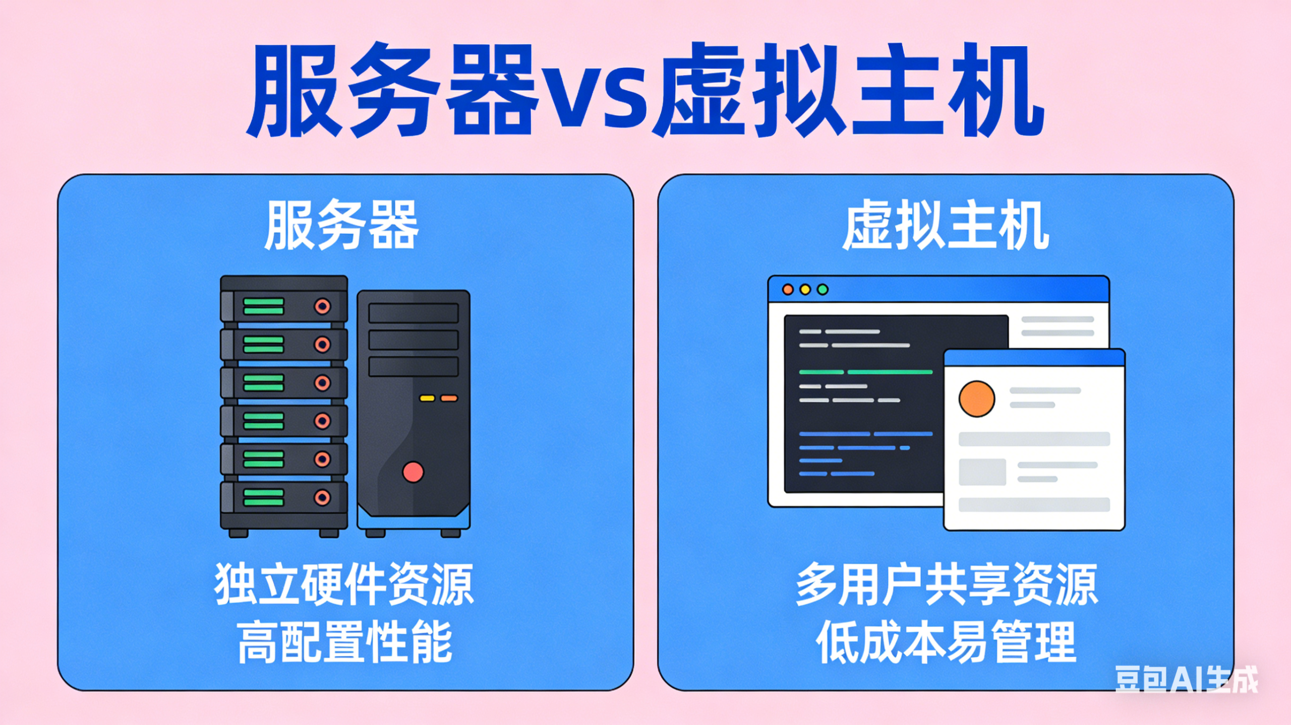 关于搭建网站时服务器和虚拟主机的选择